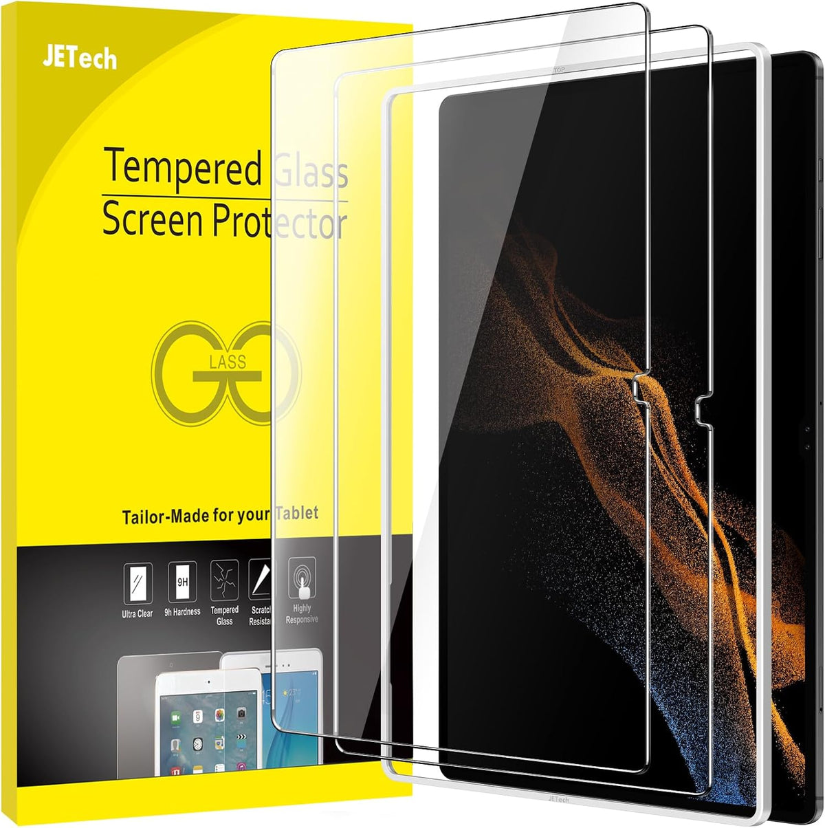 JETech Screen Protector for Samsung Galaxy Tab S8 Ultra 14.6", 2-Pack