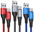USB to USB C Cable(1M 3-Pack),USB Type C Fast Charger Cable Nylon Braided