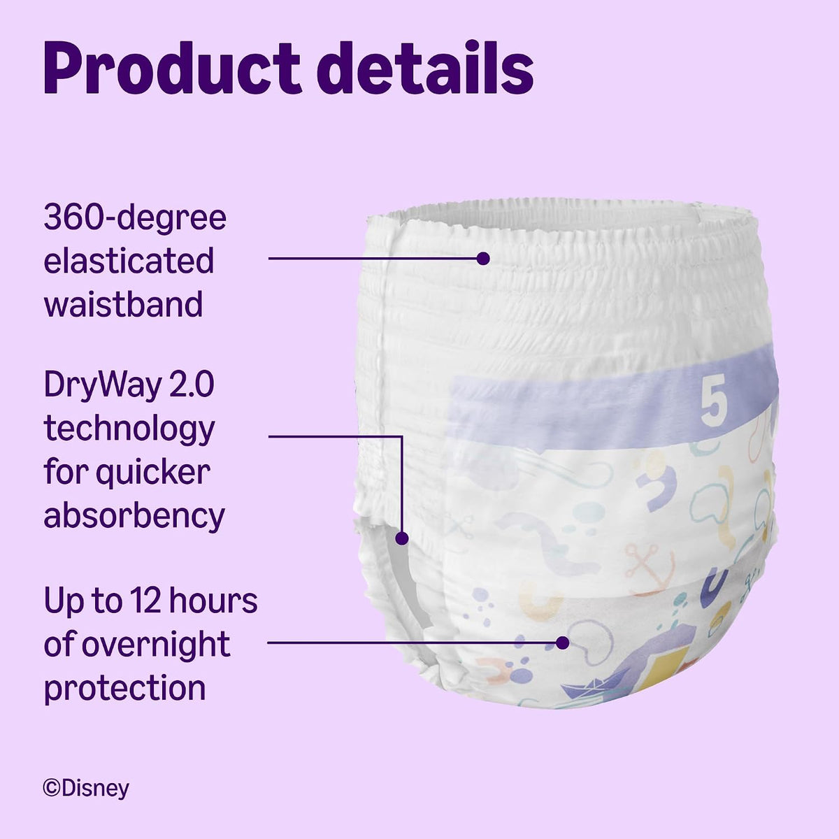 By Amazon Disney - Nappy Pants - Size 5 (12-17 kg) – 140 count (2 packs of 70)