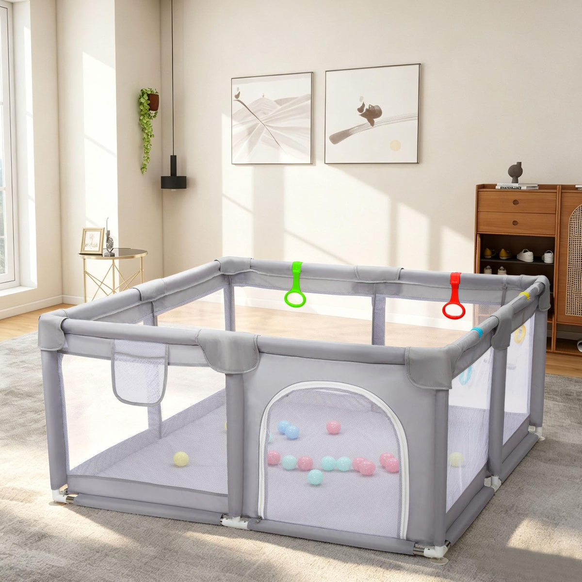 CHOLY Baby Playpen for Babies and Toddlers, Durable Play Pen