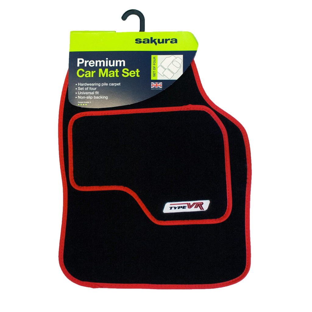 Sakura SS5308 Universal Car Mat Set, Lime