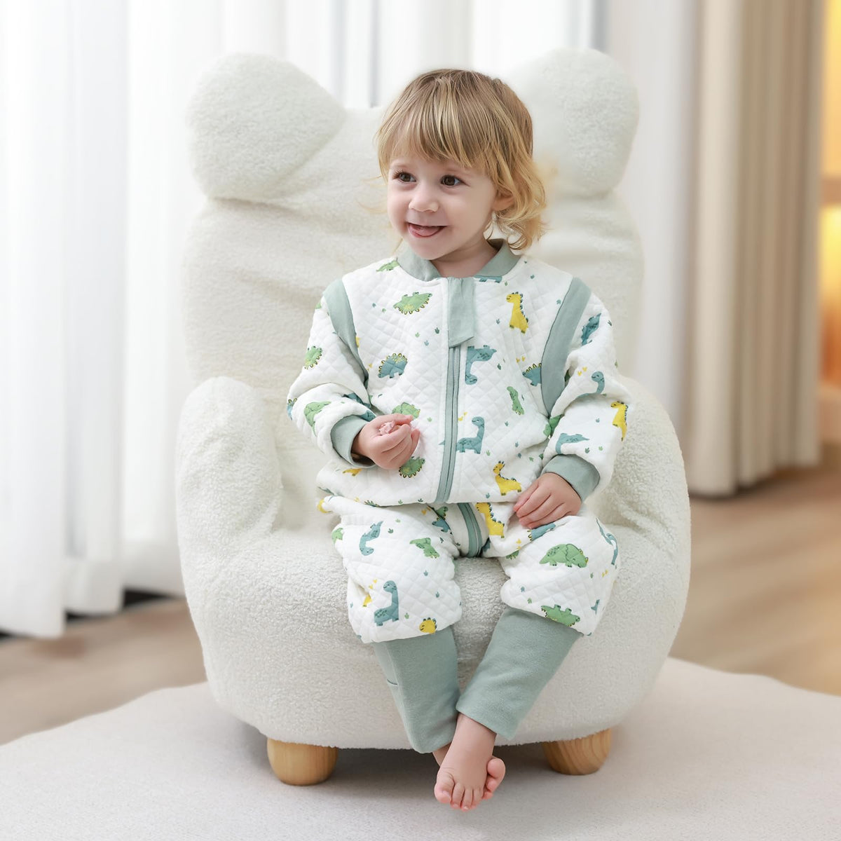 Baby Sleeping Bag with Feet, 2.0 Tog, Removable Sleeves 6-18 months