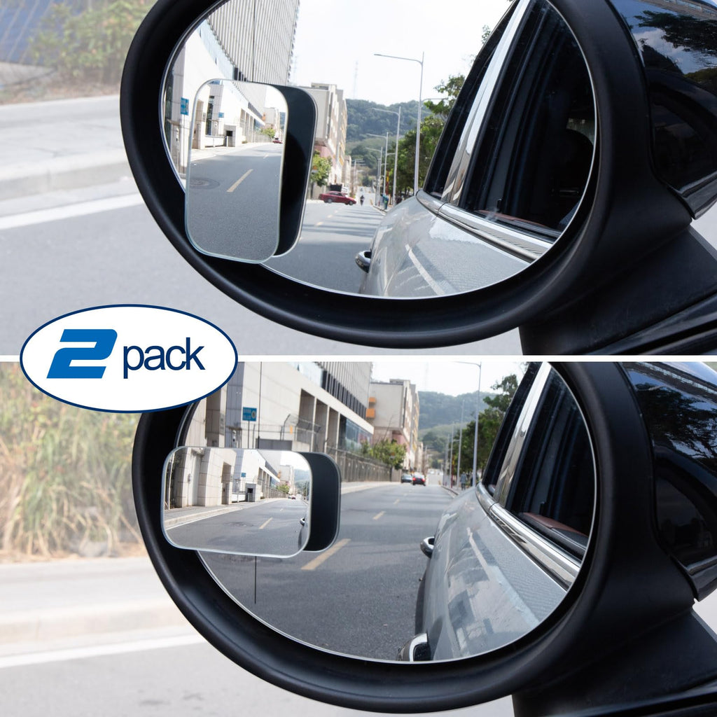 Spurtar Blind Spot Mirrors for Cars, Round Frameless 360° Rotate, 2 Pack