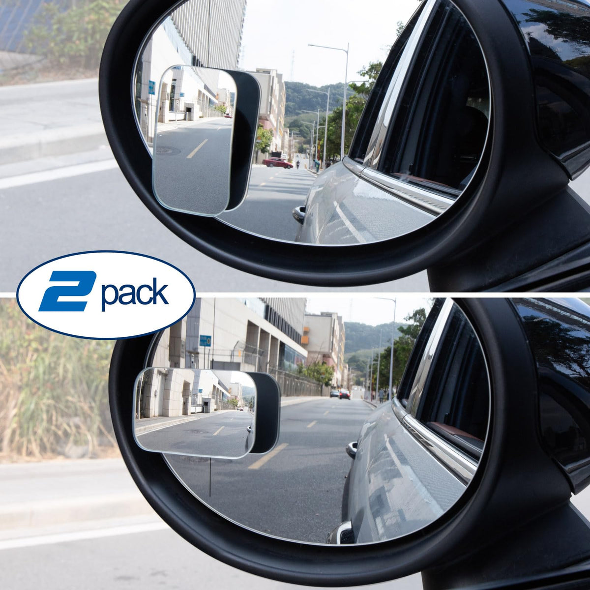 Spurtar Blind Spot Mirrors for Cars, Round Frameless 360° Rotate, 2 Pack