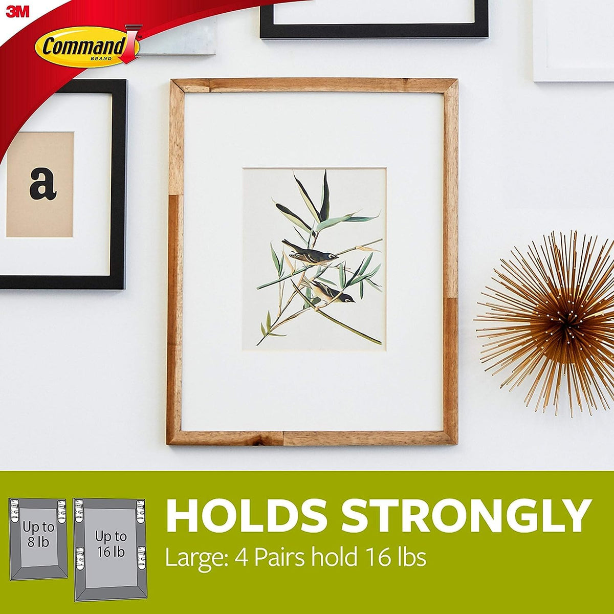 Command Picture Hanging Strips, Value Pack - 8 Large, 6 Medium, 4 Small Pairs | Damage-Free Hanging for Photos, Frames, Mirrors, Wall Décor and Signs
