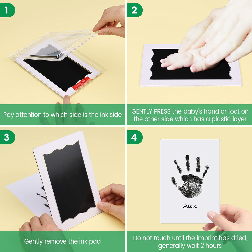 Nabance Baby Footprint Kit & Handprint Kit, Safe for Baby Hands and Feet