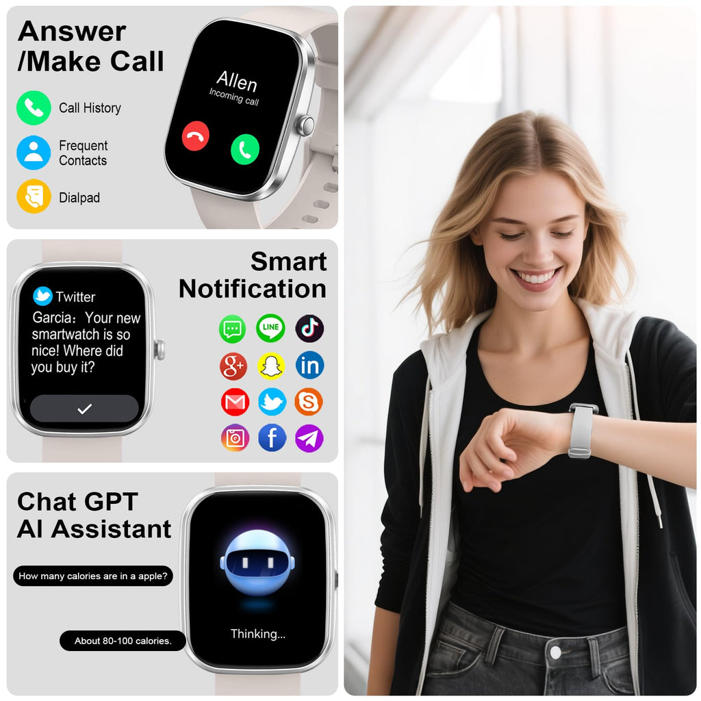 Motast Smart Watch, Fitness Tracker 1.69'' HD for Men Women,