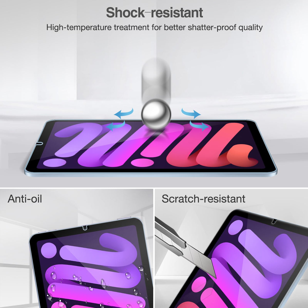 ProCase 3 Pack Screen Protector for iPad 9th 8th 7th Generation 10.2 Inch