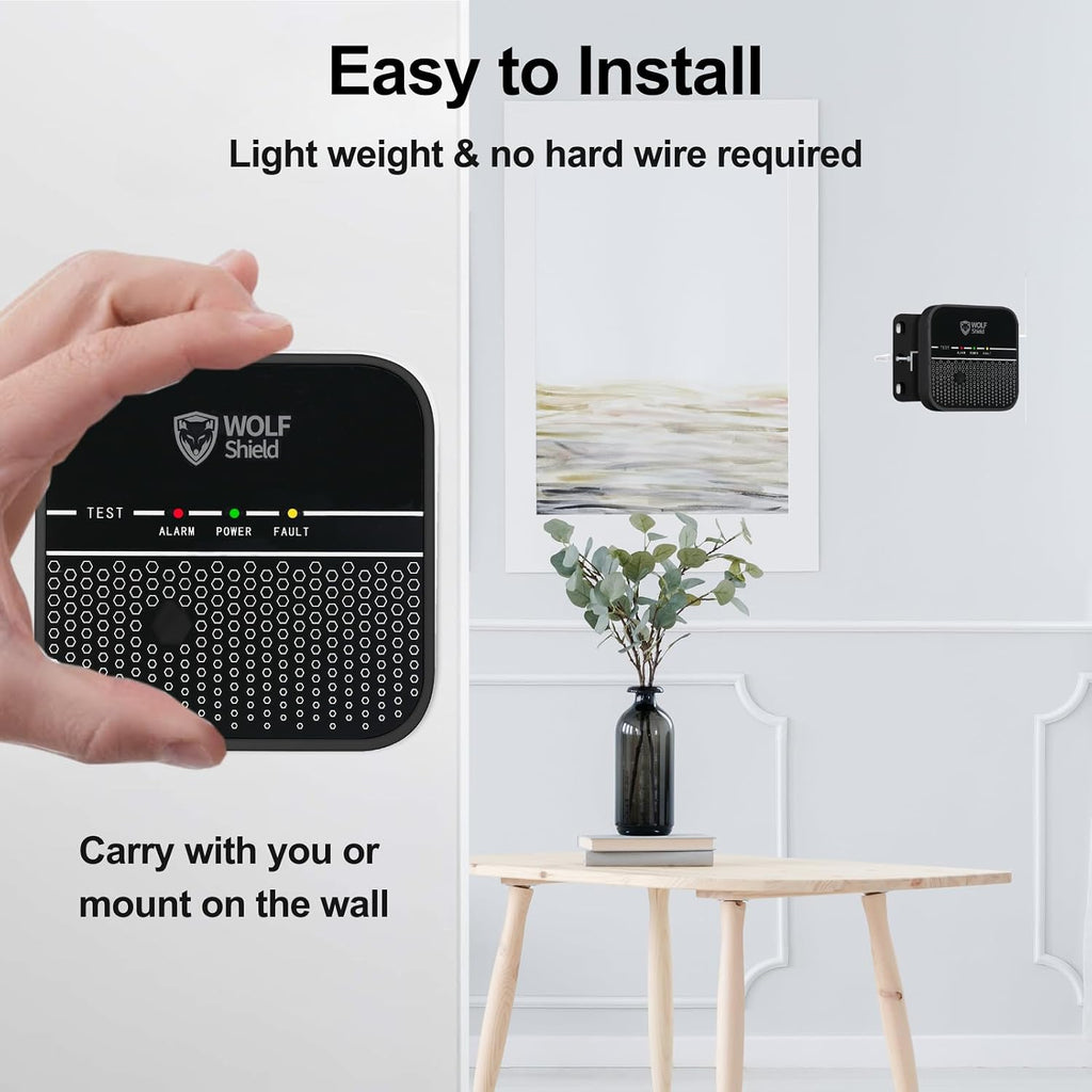 Carbon Monoxide Detector, 10-Year Sealed Battery, EN 50291-1:2018 Certified, 85dB Siren, CO Detector for Home, Caravan, Camping & Travel, Black