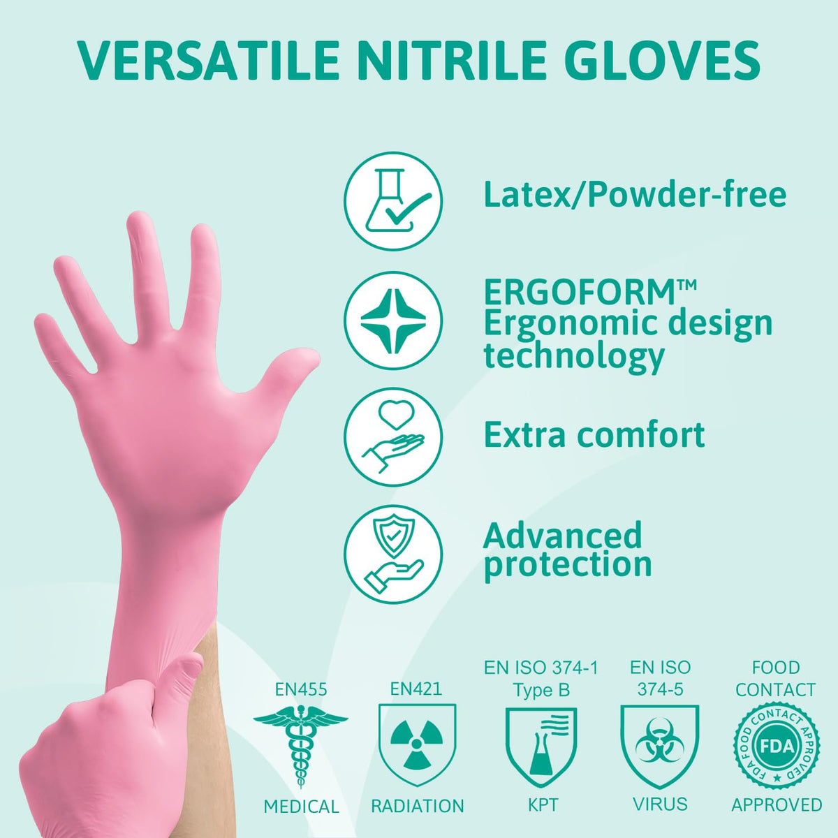 Ansell Microflex 93-732 Disposable Gloves, Black, Size XL, 100 Pcs