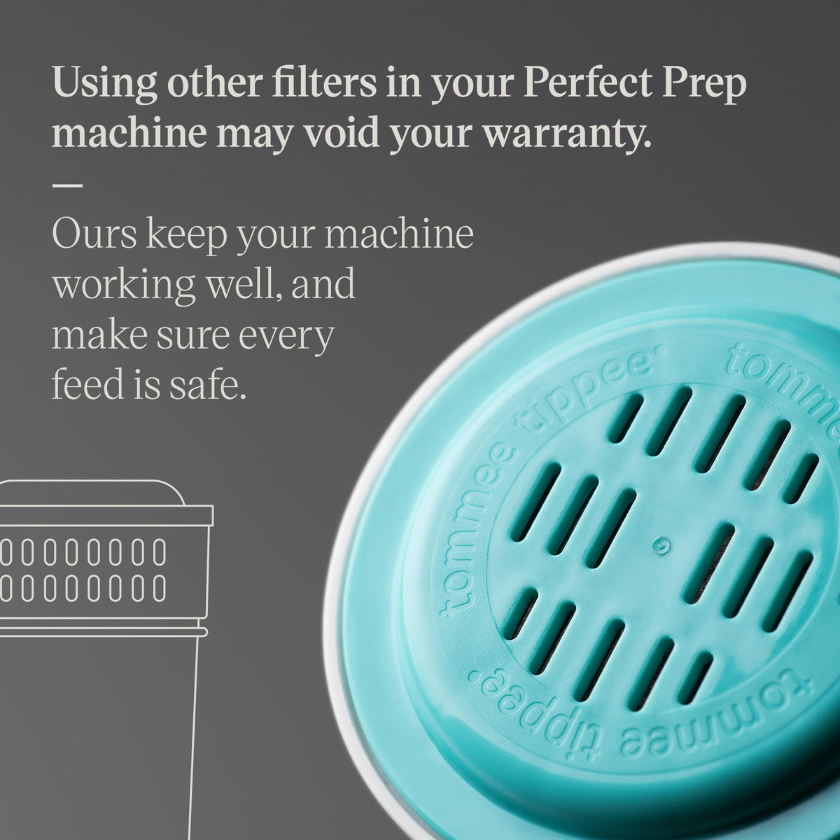 Tommee Tippee Perfect Prep Replacement Filter Pack of 3 Antibacterial