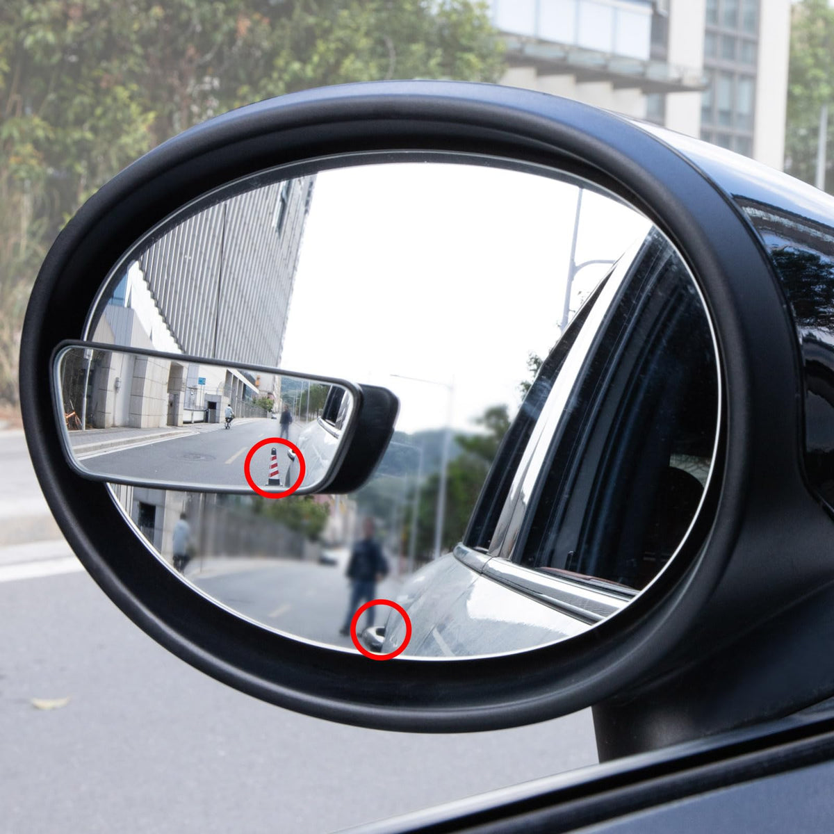 Spurtar Blind Spot Mirrors for Cars, Round Frameless 360° Rotate, 2 Pack