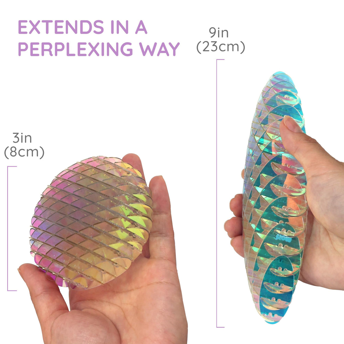 Morf Worm 3D Sensory Fidget Toys for Kids, Teens & Adults, Rainbow, Small