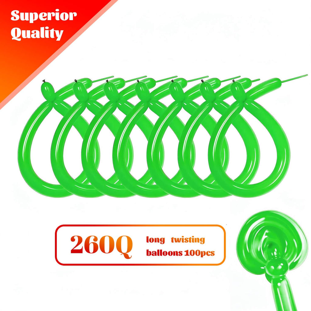 260 Black Long Balloons for Balloon Garland Thickening Skinny Latex Twisting Animals Modeling Christmas Birthday Wedding Party Festival Decorations 100pcs