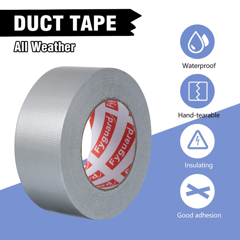 Black Duct Tape, 48mm x 54m (Pack of 3) Gaffer Tape Heavy Duty 8.5Mil
