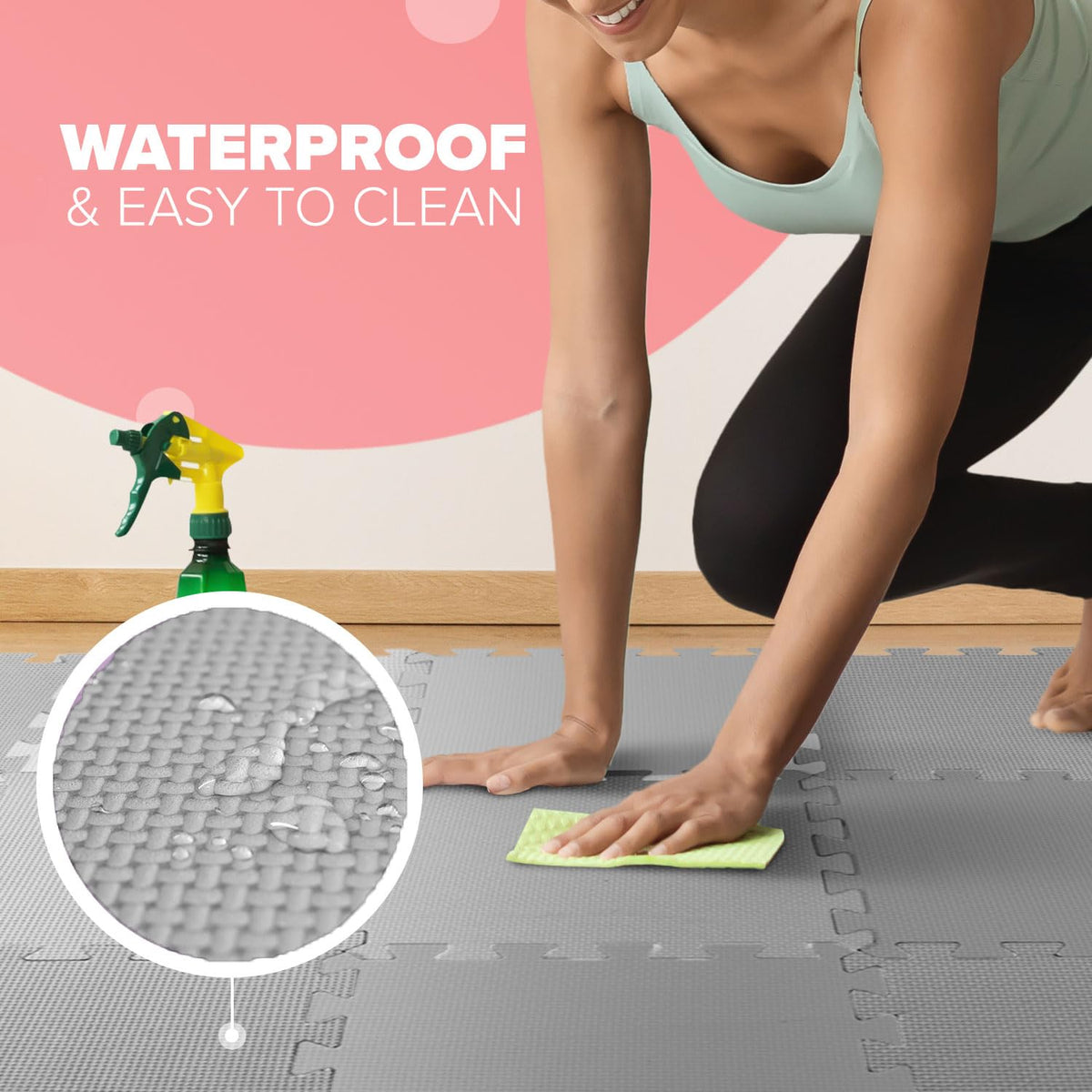 kidoola Foam Baby Play Mat (29x29cm) – Thick & Soft EVA Foam Interlocking Floor Tile Matting for Children – Large Multi Colour, Safe & Comfortable 7mm Thick Play Flooring (27pc)