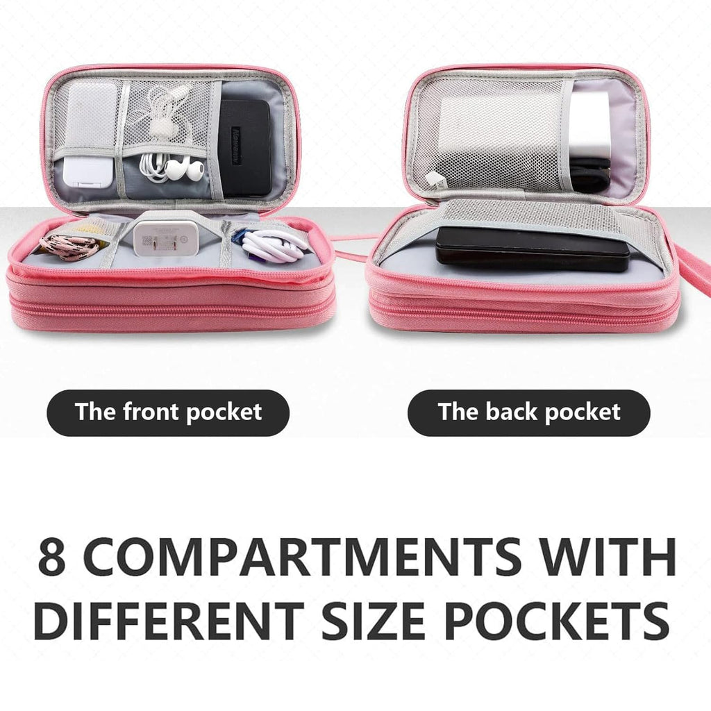 Teskyer Travel Cable Organiser Bag, Travel Essential, Black