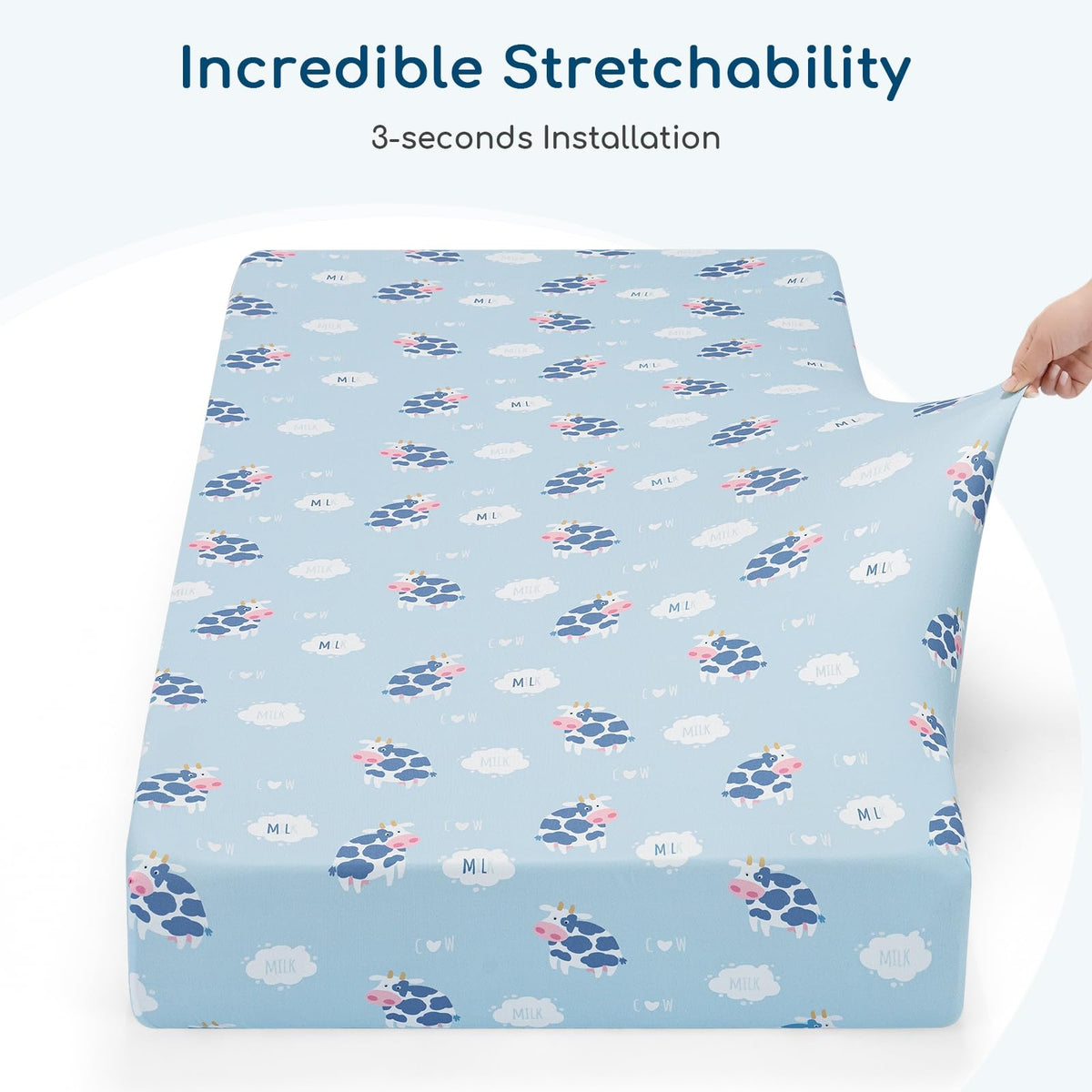 Next to Me Crib Sheets 83x50 cm Fitted 2 Pack Bedside Crib Sheets