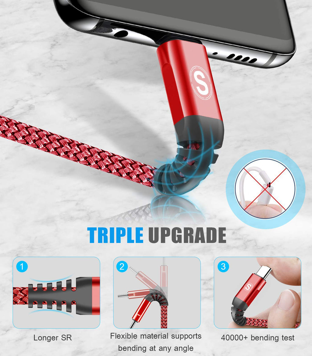 2-Pack 3m 60W USB C to USB C Charger Cable, PD Type C Super Fast Charging for iPhone 16 15 MacBook iPad Pro, Samsung Flip Fold 7 6 5 S25 S24 S23 Ultra, Steam Deck, Nintendo Switch etc