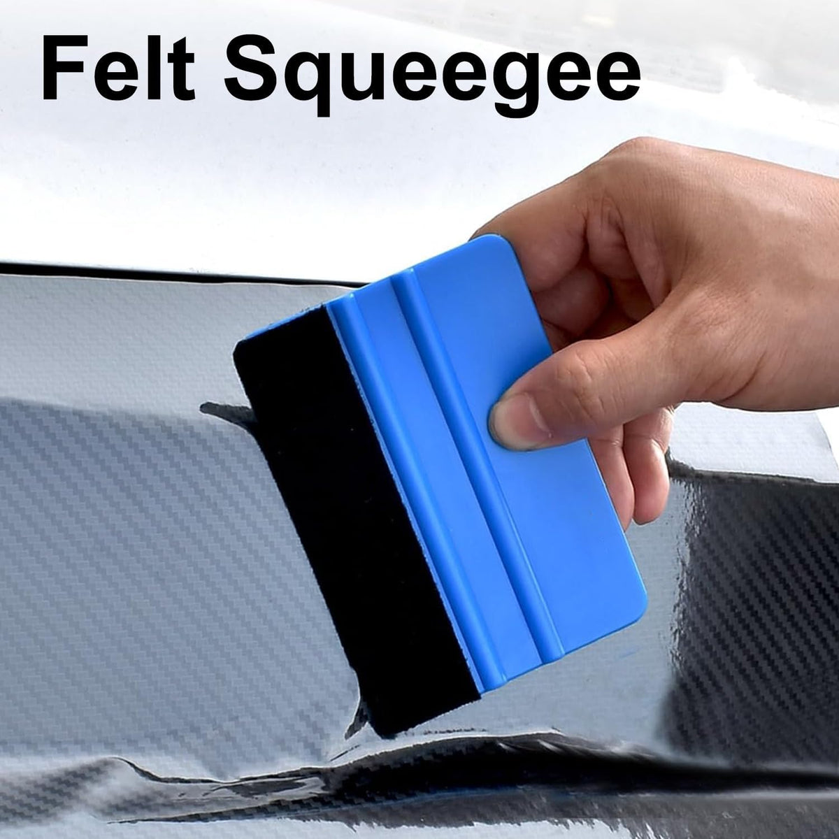 JOYVOX 7 Pcs Car Vinyl Wrap Tool Kit, Wallpaper Smoothing Tool Kit, Window Tint Application Kit with Squeegee, Felt Edge, Cutter, and Gloves for Car Wrapping, Wallpaper, and Window Film