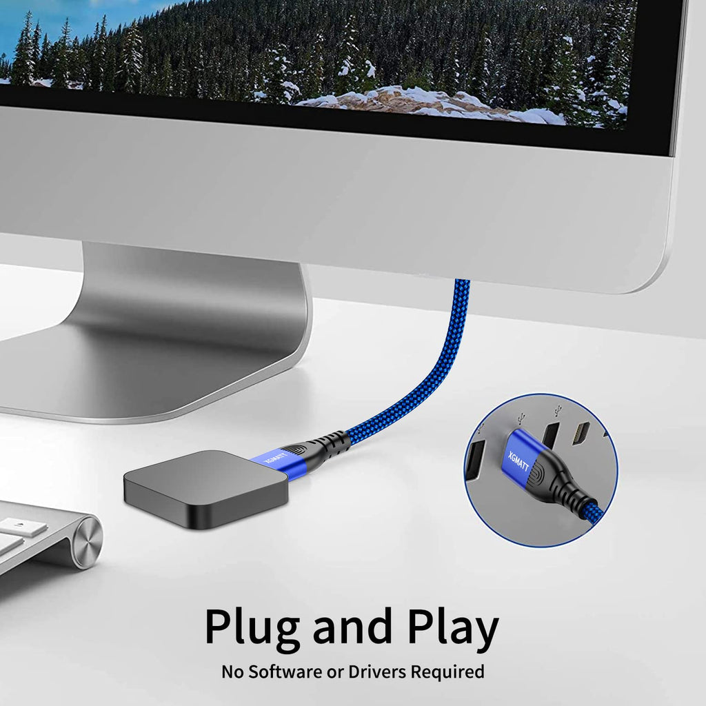 USB 3.0 Cable 2M,5Gbps High Speed Transfer USB Type A Male to Male Lead