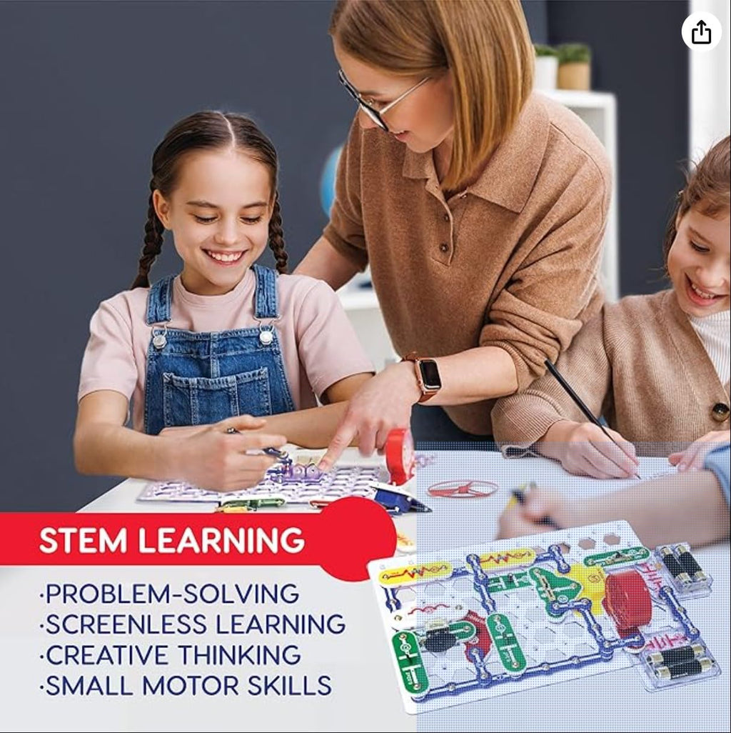 SNAP CIRCUITS Jr. SC-100 STEM Electronics Kit, 100+ Projects, Ages 8+