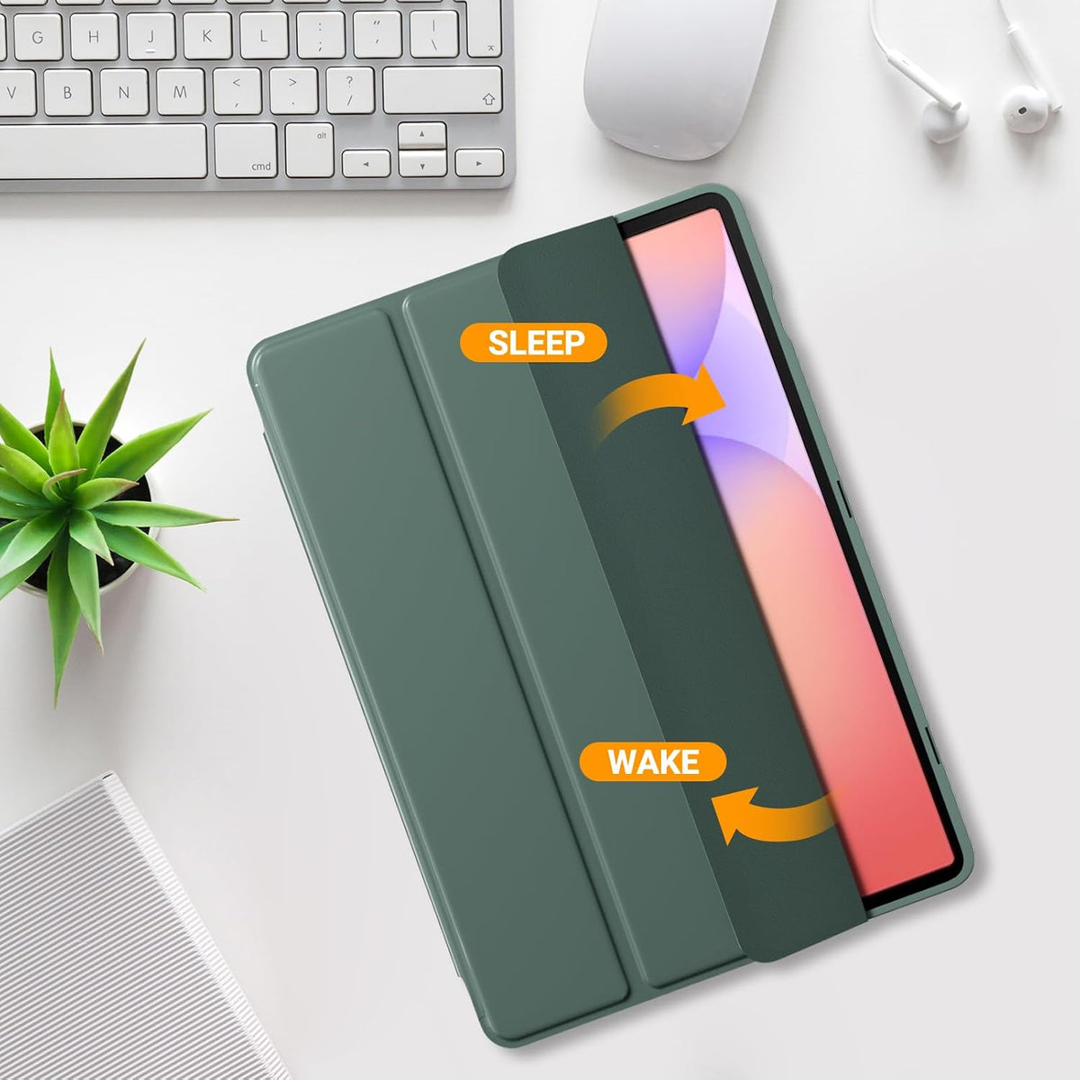 ProCase for Galaxy Tab S10 Lite/S10 FE/S9 FE 10.9" with S Pen Holder -Green