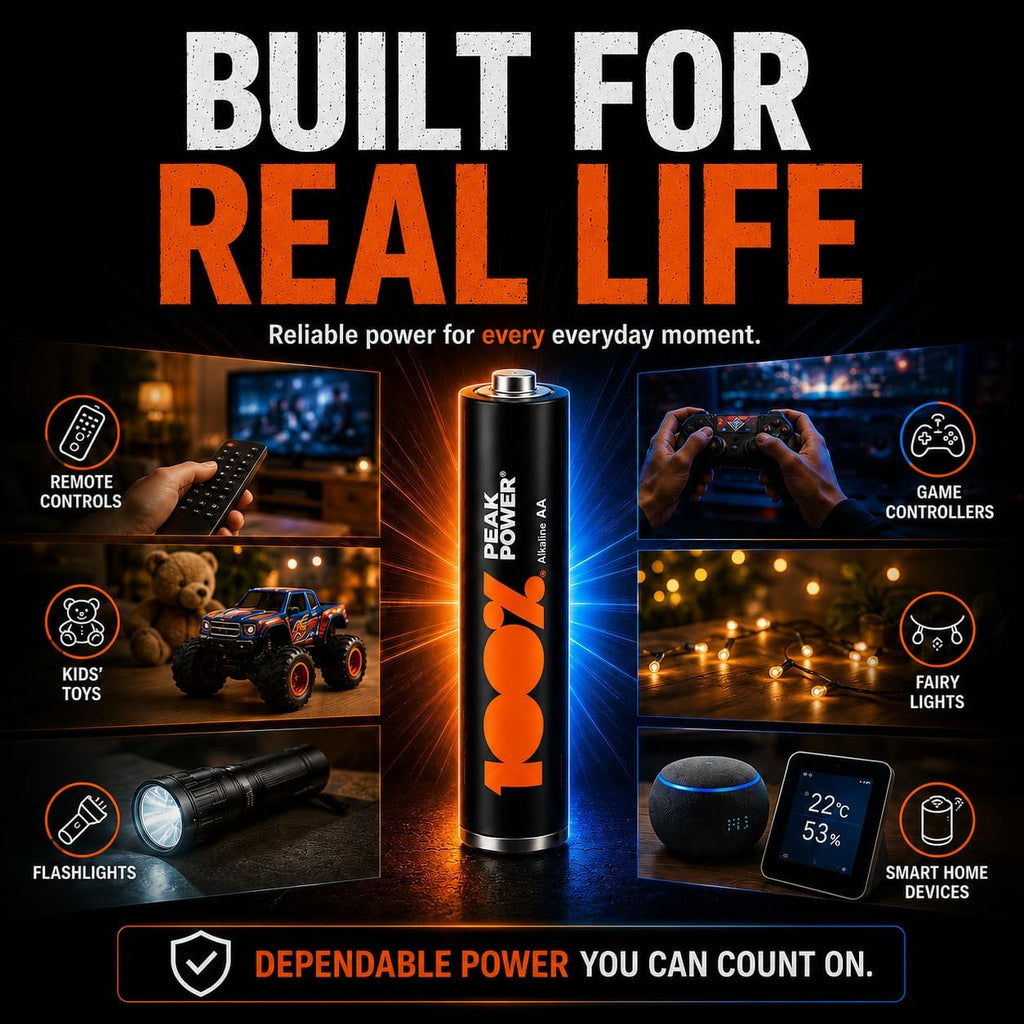 100PP AAA Batteries 40 Pack | Alkaline 1.5V Long-Lasting Power