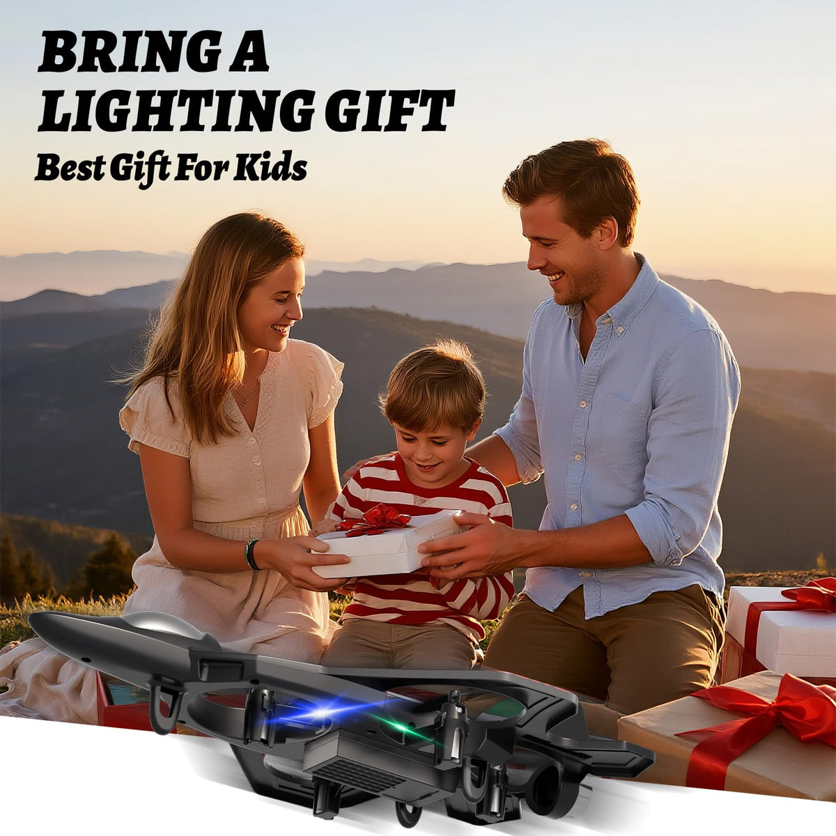 RC Planes Remote Control Airplanes Drones for Kids Adults,Black,3Batteries