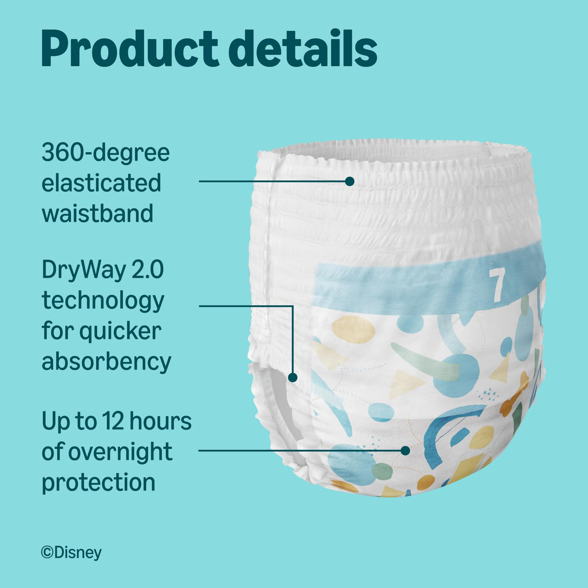 By Amazon Disney - Nappy Pants - Size 5 (12-17 kg) – 140 count (2 packs of 70)