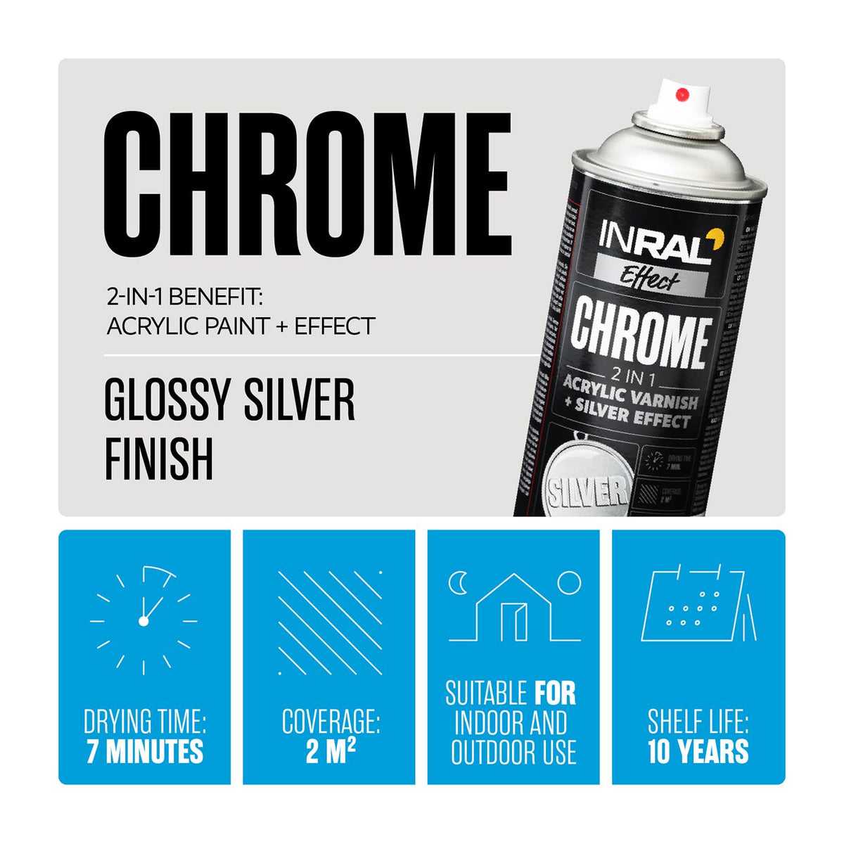 Acrylic Spray Paint Jet Black Matt RAL9005 [400ml] – Universal Spray for Metal, Plastic, Wood & Stone – High-Coverage, UV & Rain Resistant – Indoor & Outdoor Use