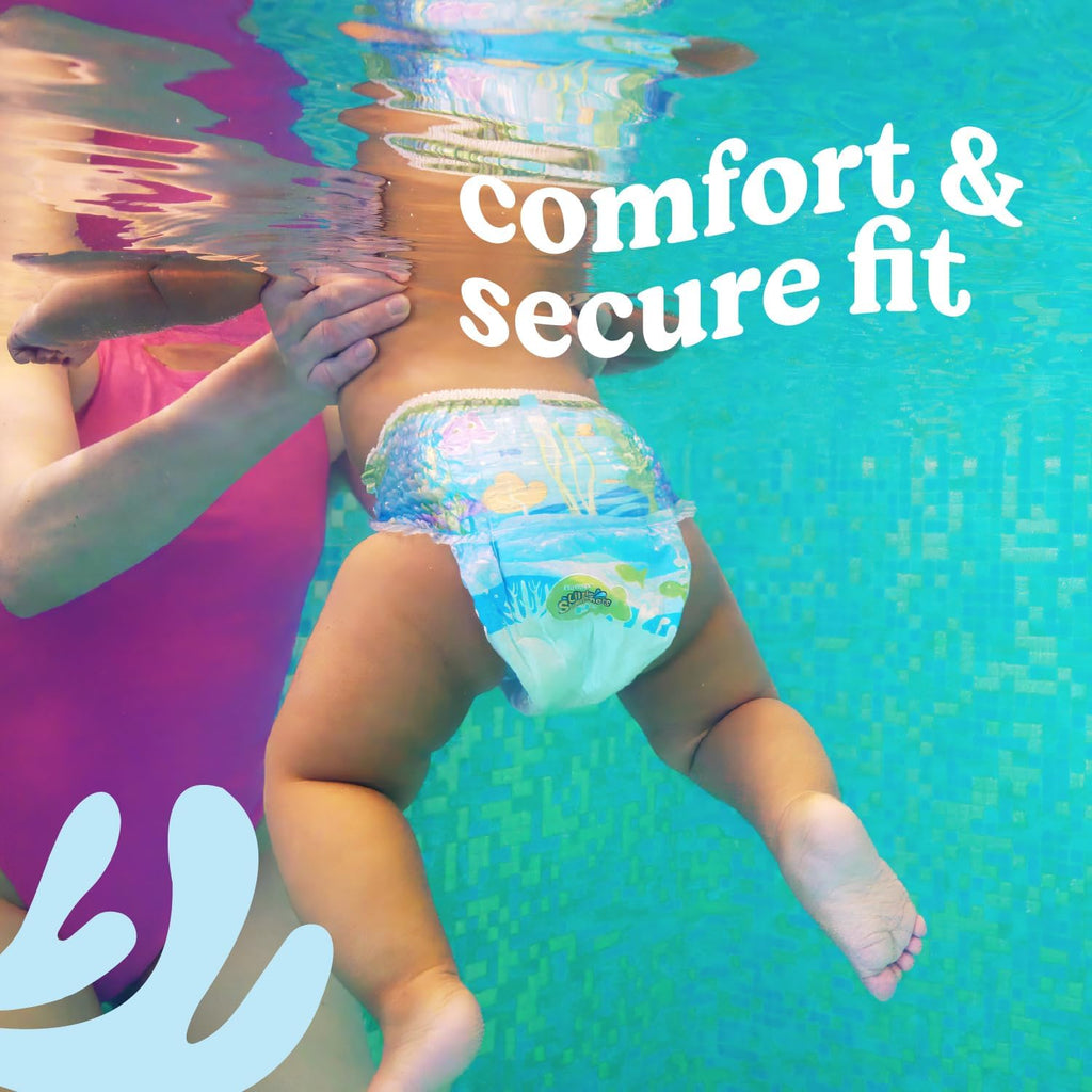 Huggies Little Swimmers, Swim Nappies - Size 3-4, 36 Baby Swim Pants - Leak Guards and Stretchy Waistband Protect Without Swelling - Tear Sides for Easy Removal