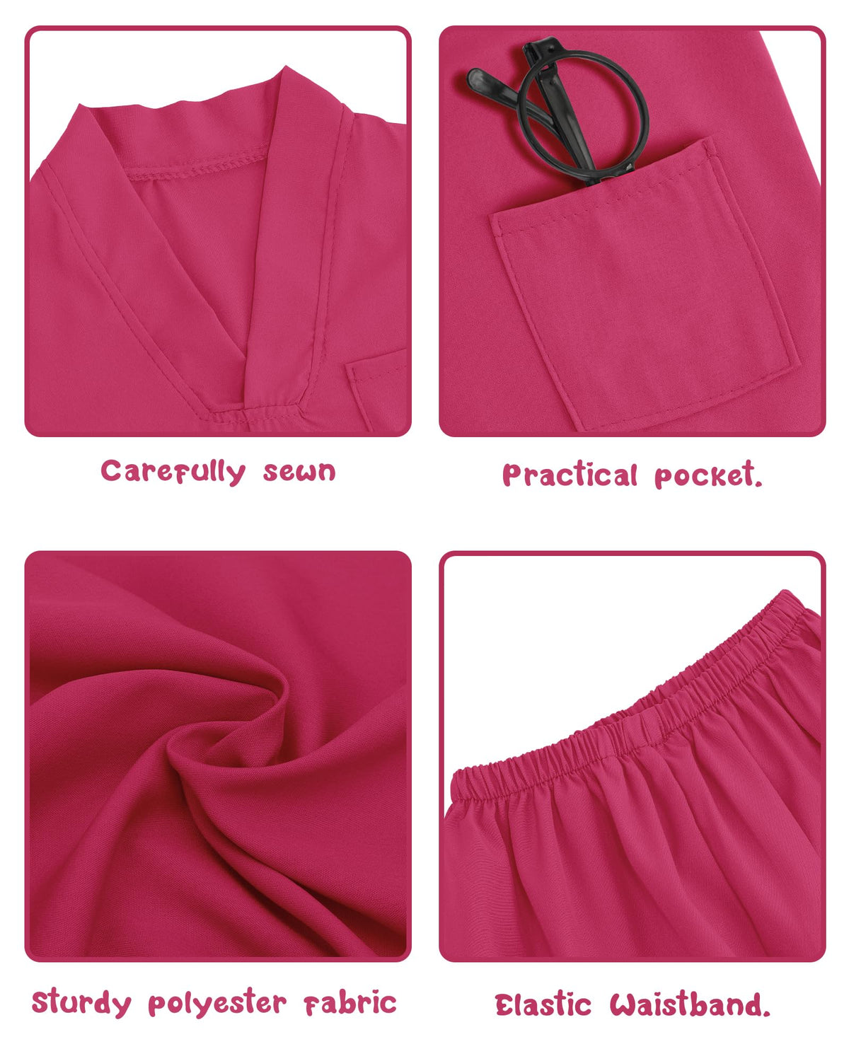 ICECUTE Doctor Scrubs for Kids,7 Pcs Scrubs Costume with Accessories 3-11Y