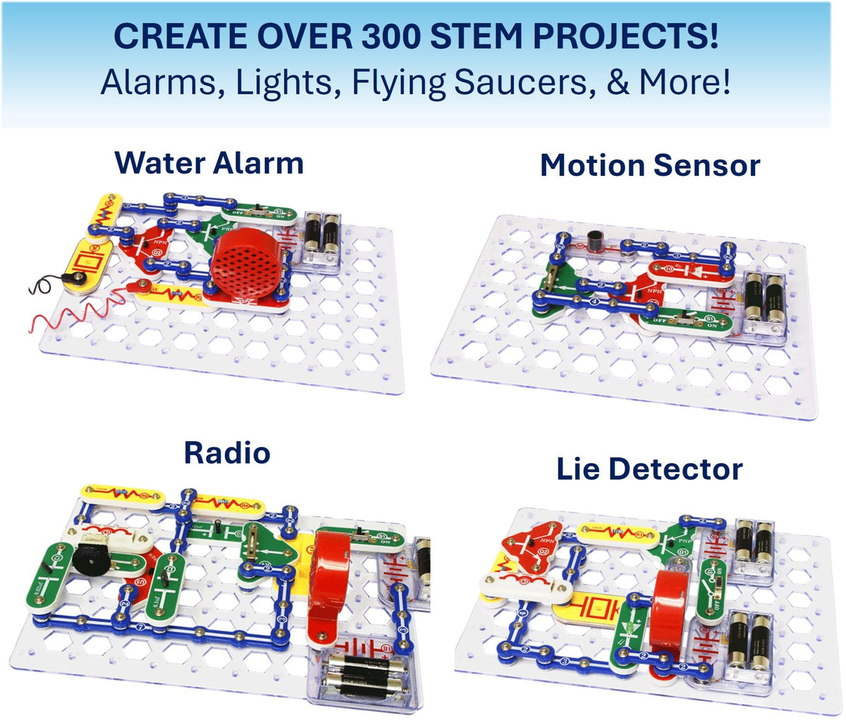 SNAP CIRCUITS Jr. SC-100 STEM Electronics Kit, 100+ Projects, Ages 8+