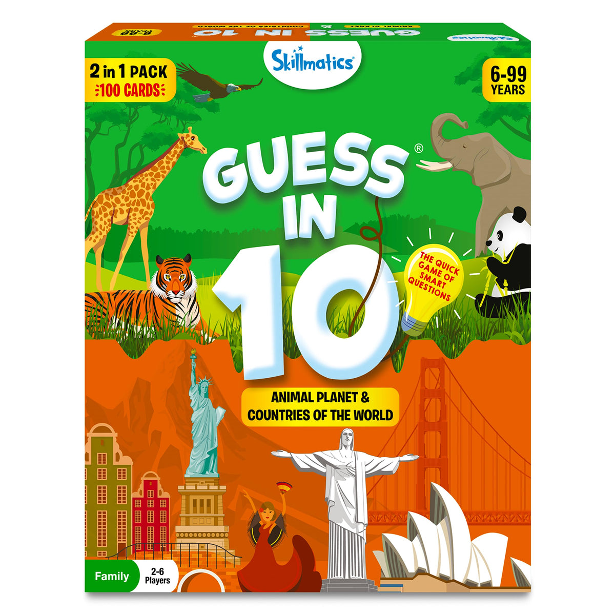 Skillmatics Guess in 10 Game, National Geographic Animals, Stocking Stuffer