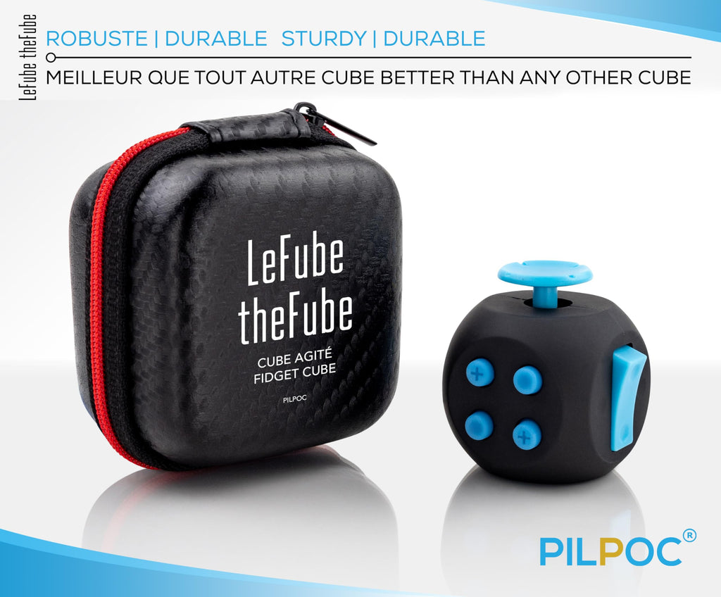 PILPOC theFube Fidget Cube Handy Anxiety Toys for Kids and Adults (Black)