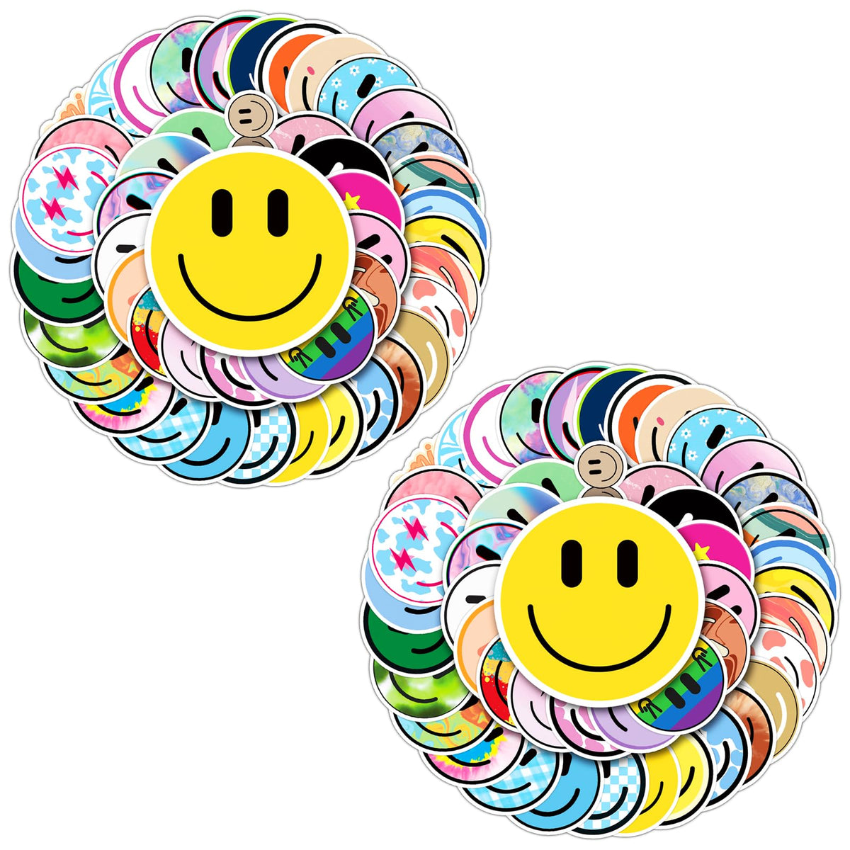 100PCS Smile Neon Stickers