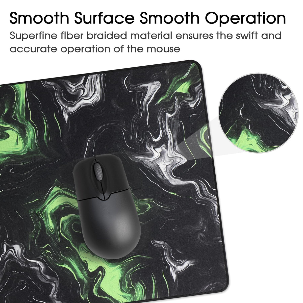 Gaming Mouse Mat Desk Office Mouse Pad Large Size 800x300x3mm Comfortable Mousepad with Smooth Cloth Surface, Improved Precision and Speed (80x30 Black)