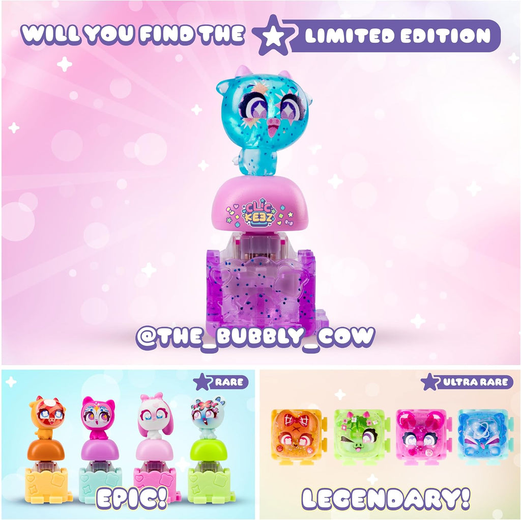 Clickeez Series 3 12-Pack | 12 Collectible Character Keyboard Keys Click and Clack | Create 2 Keychains | Ages 6+