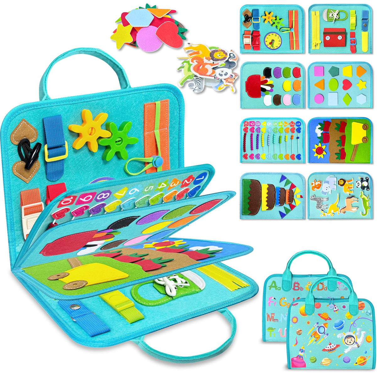 Exorany Busy Board Montessori Toys for Toddler Girl Birthday Gift Busy Book