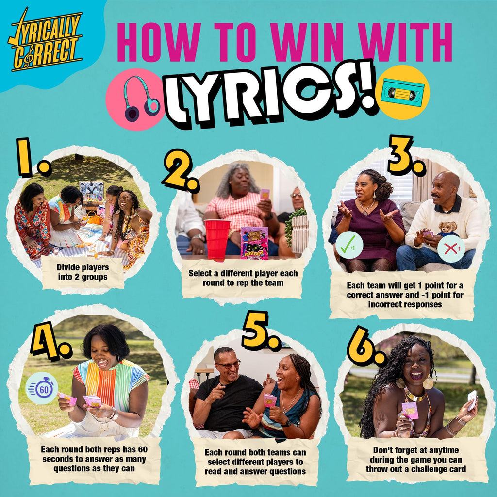 Lyrically Correct '90s & 2000s Pop Edition – Music Trivia Family Card Game