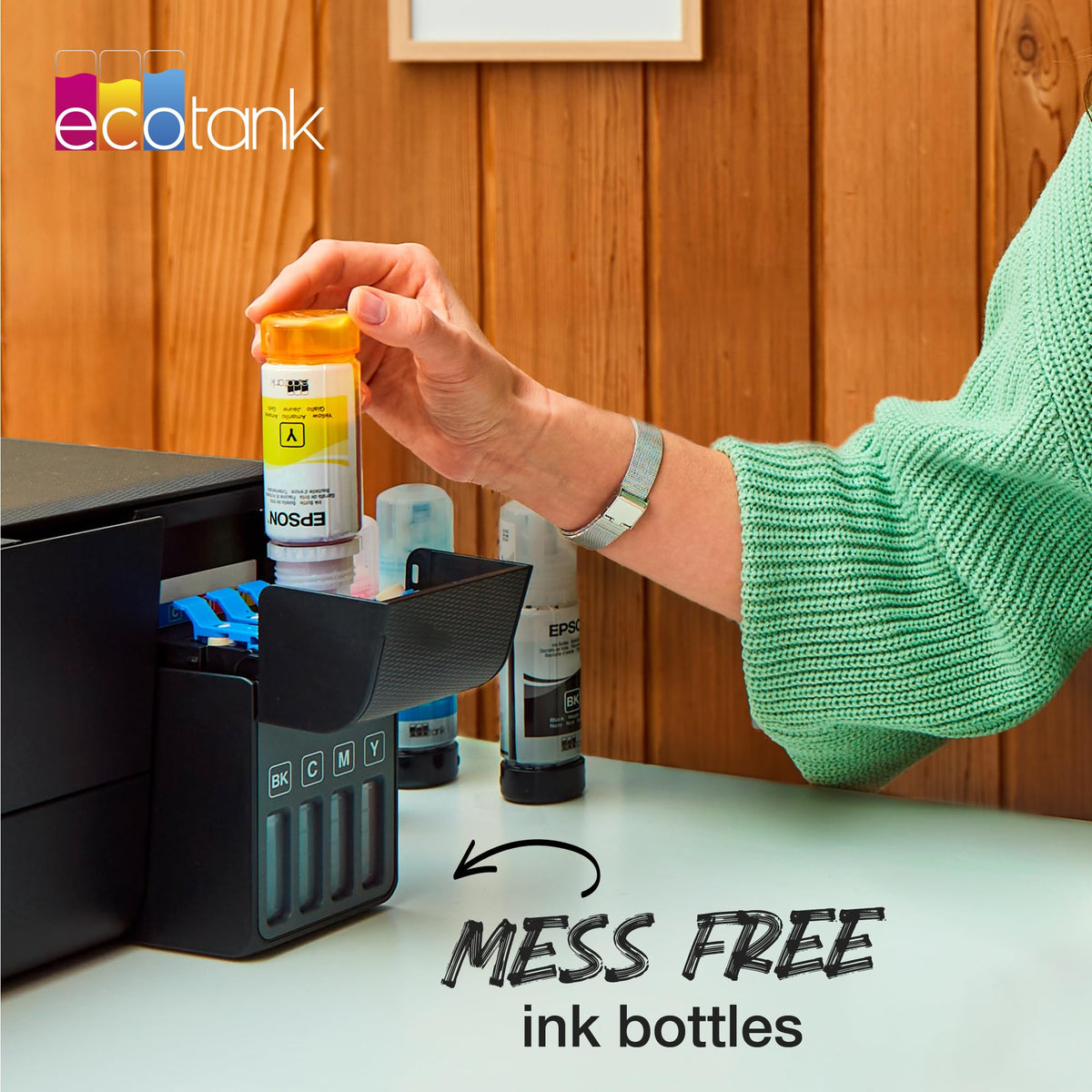 Epson EcoTank 104 Black Genuine Ink Bottle, Amazon Dash Replenishment Ready