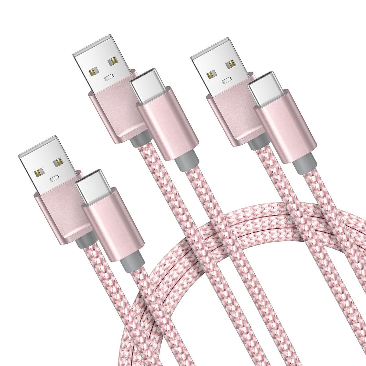 BASESAILOR USB A to USB C Charger Cable 3Pack 0.5/1/2M Black
