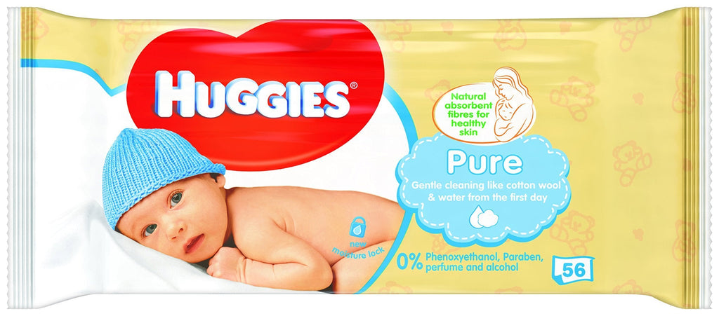 Huggies Pure Plastic Free Baby Wipes - Pack of 18 (864 Wipes) - 99% Water Wet Wipes, Fragrance Free, Hypoallergenic, Better Cleaning, Soft and Gentle on Babies' Delicate Skin