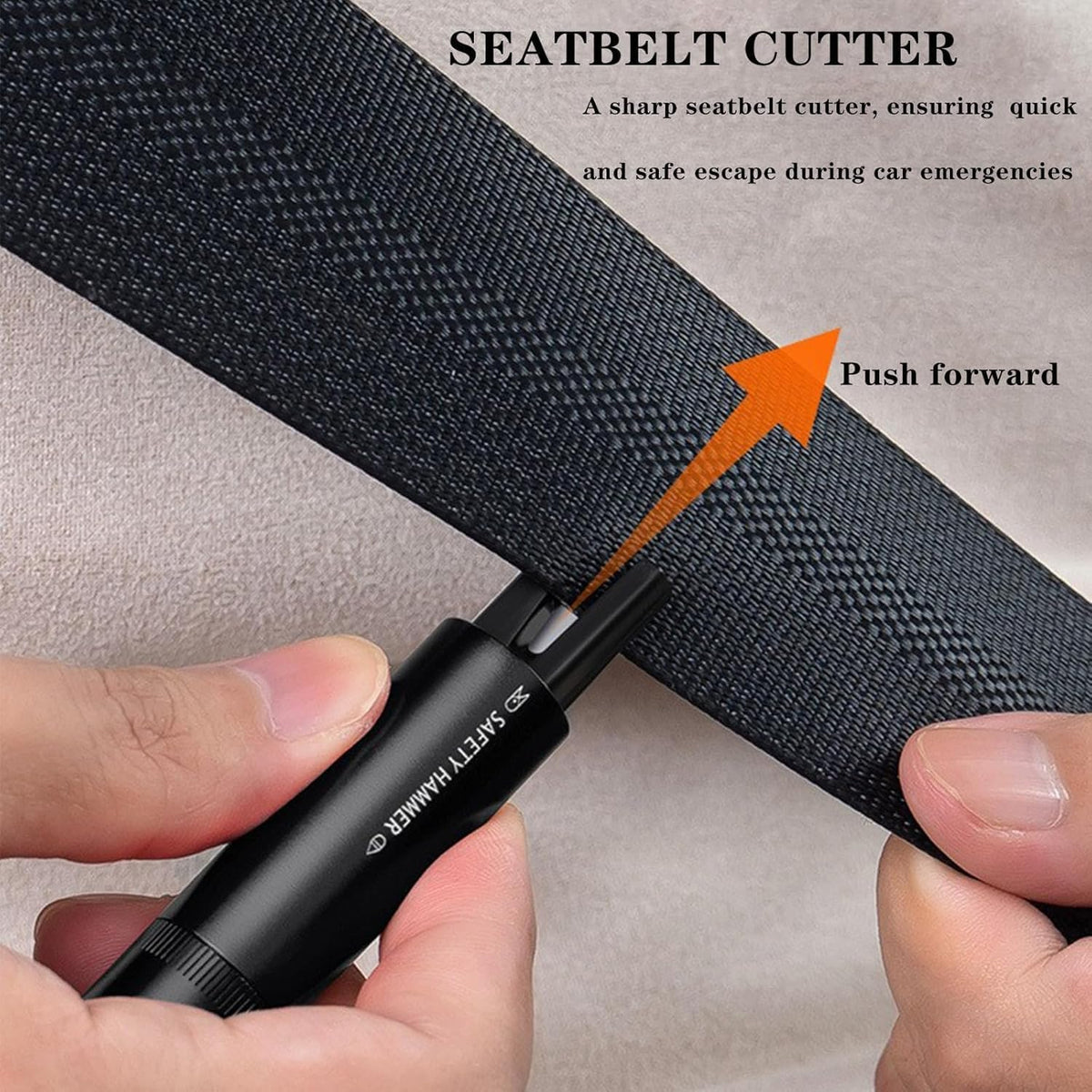 Car Safety Hammer Window Glass Breaker, 2 Pcs Emergency Car Window Breaker, Portable Window Breaker and Seat Belt Cutter with Test Glass for All Vehicles Emergency Car Tool