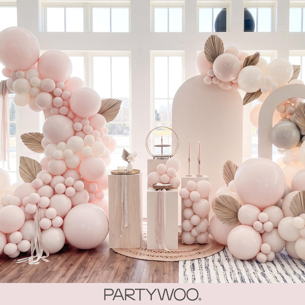PartyWoo Light Blue Balloons 101pcs Baby Pastel Sky Aqua Blue Color 12 Inch