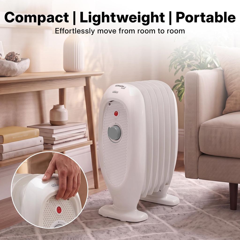 Dimplex ECR20TIE Oil Free Portable Radiator, 2kW Electric Heater, Timer