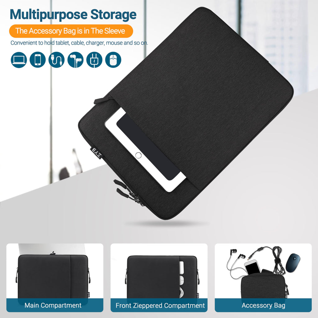 ZYB 16 Inch Laptop Sleeve Case,Shockproof Waterproof Notebook Case 16 Inch for 2021-2026 MacBook Pro 16 M5 M4 M3 M2 M1,16" Laptop Lenovo ThinkBook/IdeaPad HP Dell ASUS Acer Chromebook etc-Haze Blue