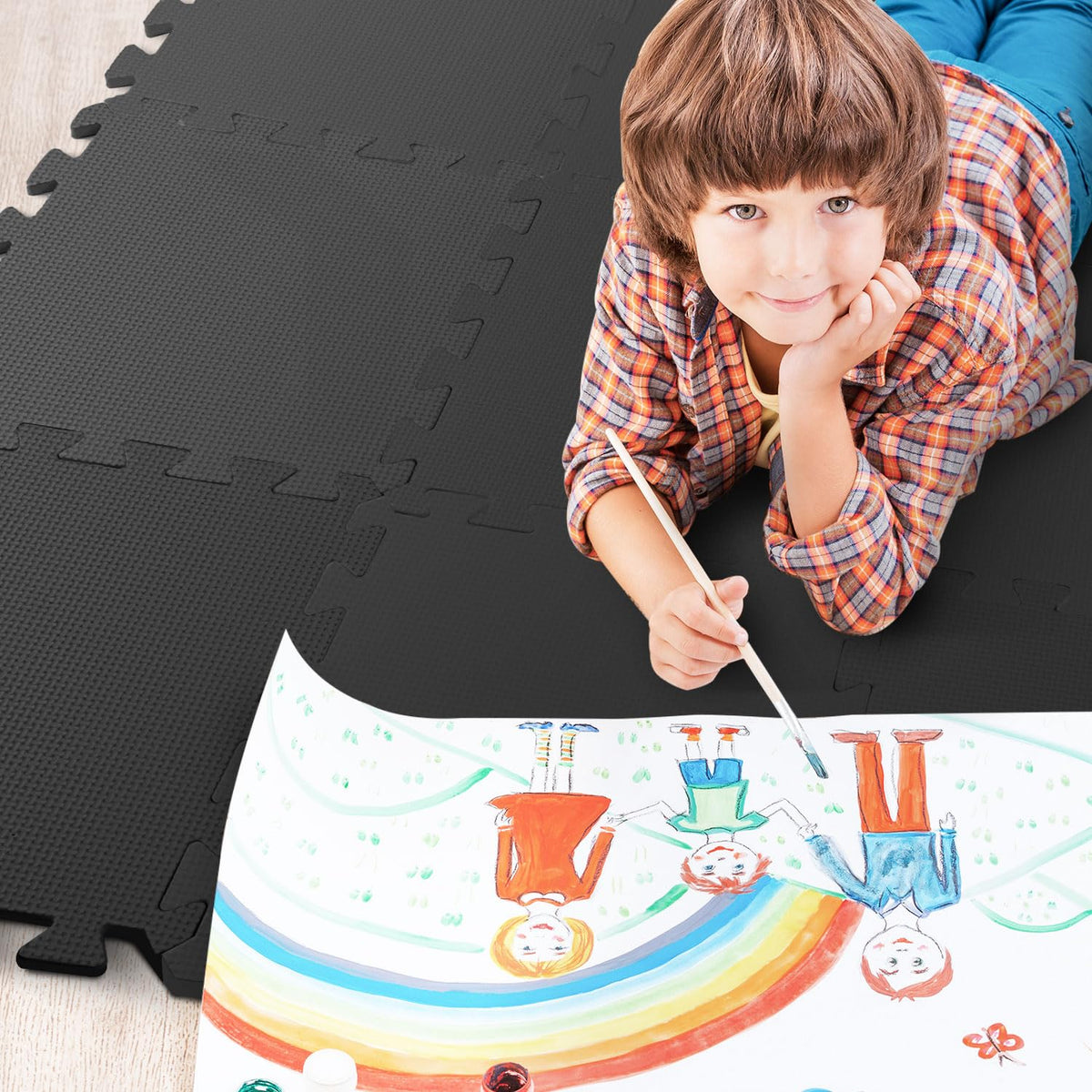 kidoola Foam Baby Play Mat (29x29cm) – Thick & Soft EVA Foam Interlocking Floor Tile Matting for Children – Large Multi Colour, Safe & Comfortable 7mm Thick Play Flooring (27pc)