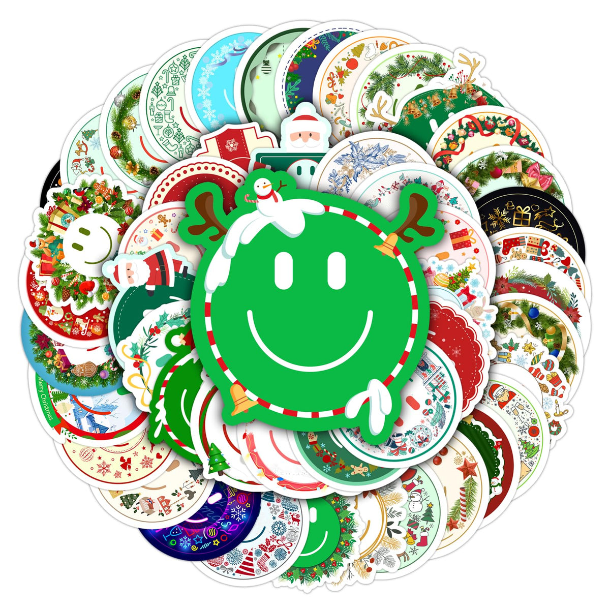 100PCS Smile Neon Stickers